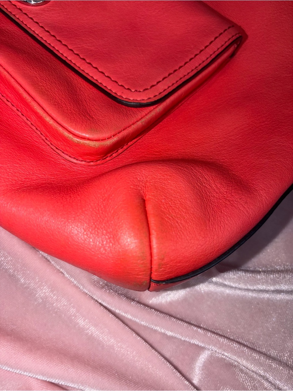 Authentic 2012 Coach Legacy Courtenay Hobo Bag Bright Coral NoK1293-22381 - Picture 9 of 12